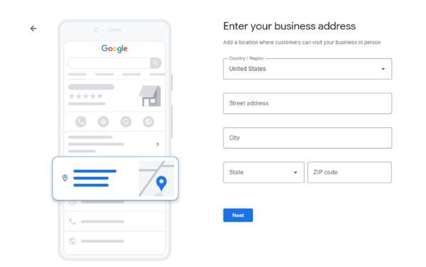 Enter Your Business Address