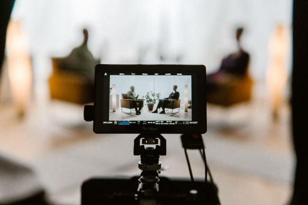 video marketing podcast being filmed