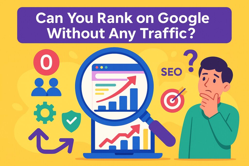 Can you rank on Google without any traffic infographic