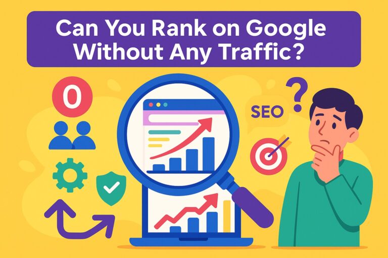 Can you rank on Google without any traffic infographic