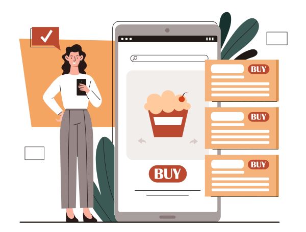 Grocery Store App Illustration