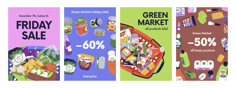 Grocery Store Online Marketing Promotional Offers
