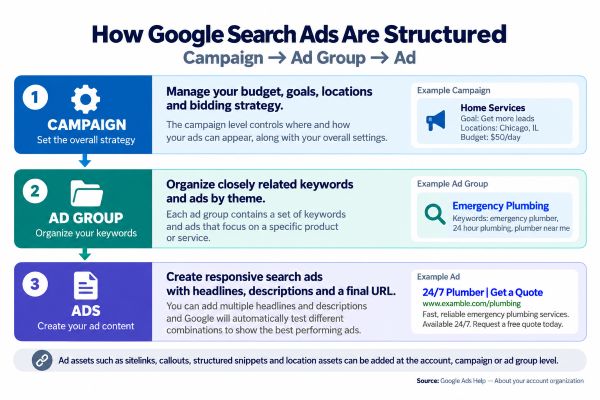 How Google Search Ads are Structured